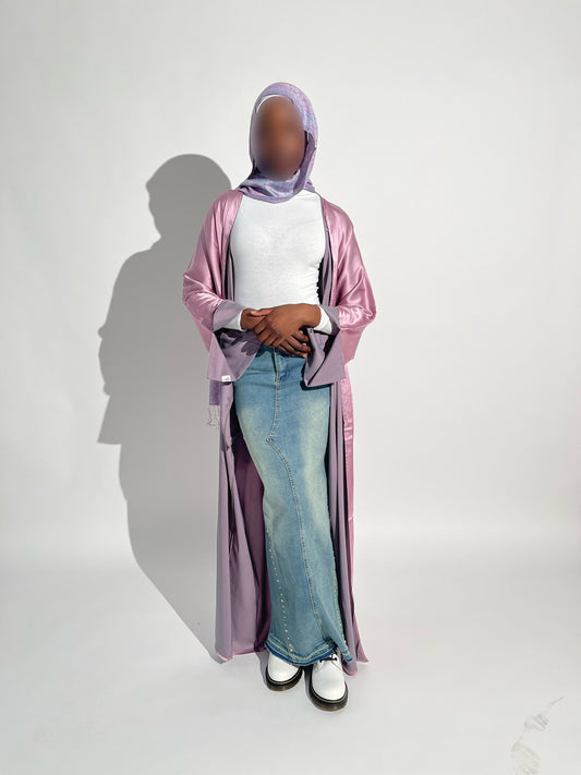 Mauve TwoTone Abaya